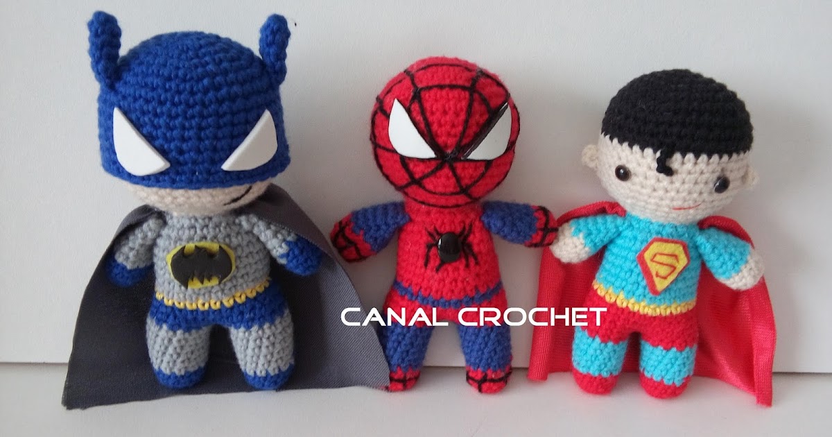 CANAL CROCHET Super Heroes amigurumi patrón libre.