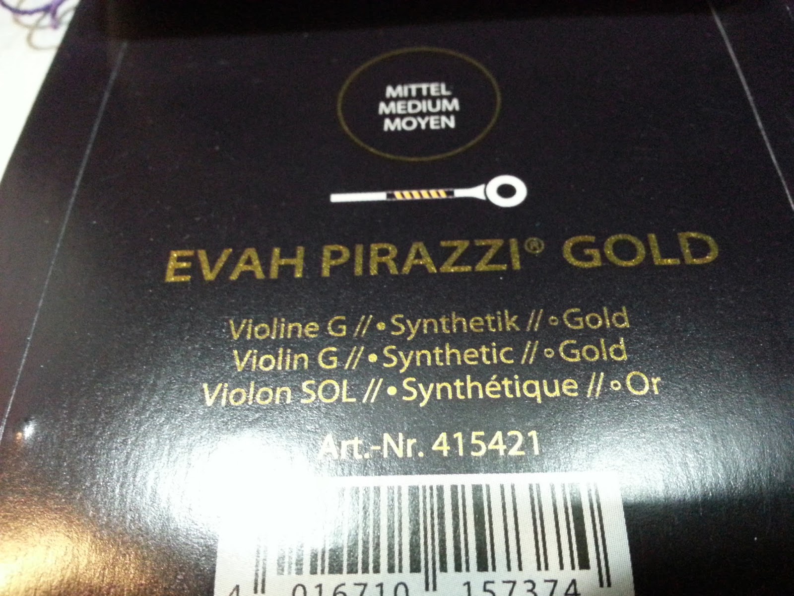 Everlasting Happiness Violin Strings Evah Pirazzi (Gold)