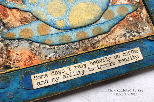 Tim Holtz Tea Time Bigz Die with Snarky Small Talk - by Nikki Acton