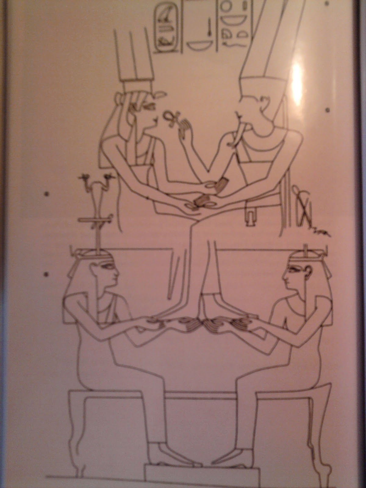 Posvátný sňatek s královnou Ahmosou a Amonem/publikováno z knihy Nesmrtelný odkaz Starého Egypta - Ch. D. Noblecourt