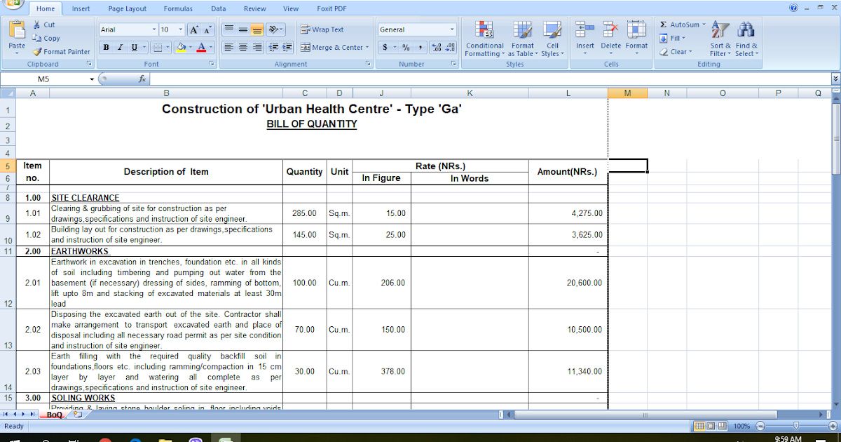 Sample Boq Excel Formats Sample Quotation Format In E vrogue.co