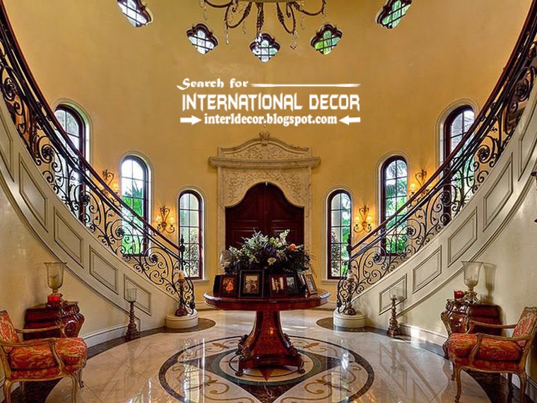 Mediterranean Palace in Florida, American palace Colonial style, luxury interior stairs