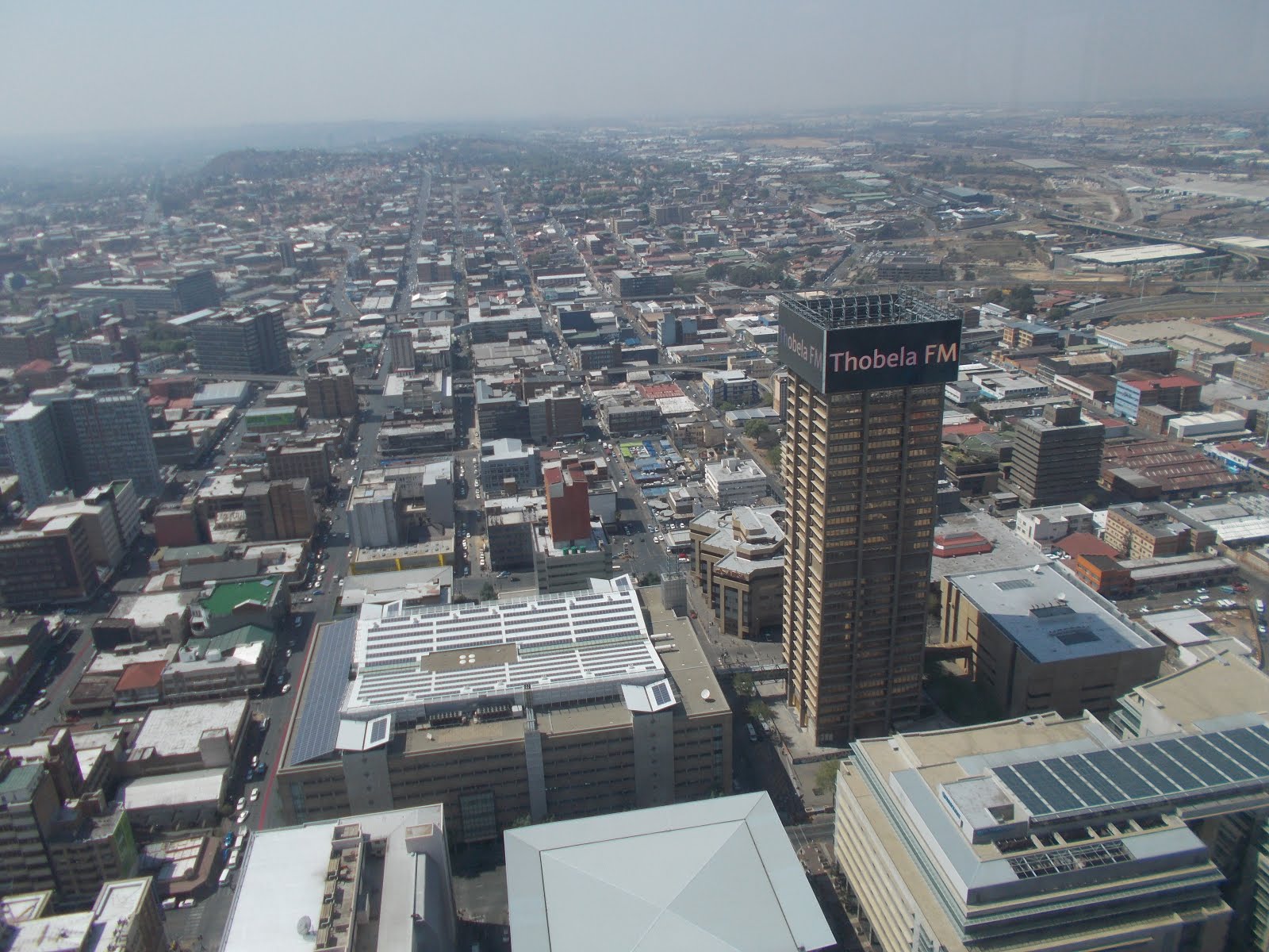 View of Johannesburg from the 50th floor of "CARLTON CENTRE", the tallest building in Africa.
