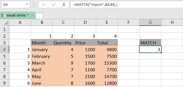how to use match function
