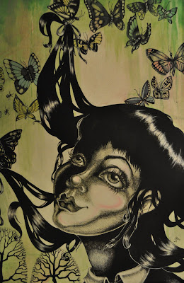 Stinna's Blog: Acrylic and marker painting