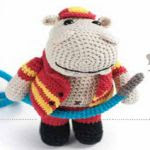 PATRON GRATIS  HIPOPOTAMO BOMBERO AMIGURUMI 20580