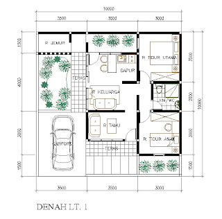 Desain Rumah Minimalis: Desain Rumah Mungil di Lahan 10 x 10 M