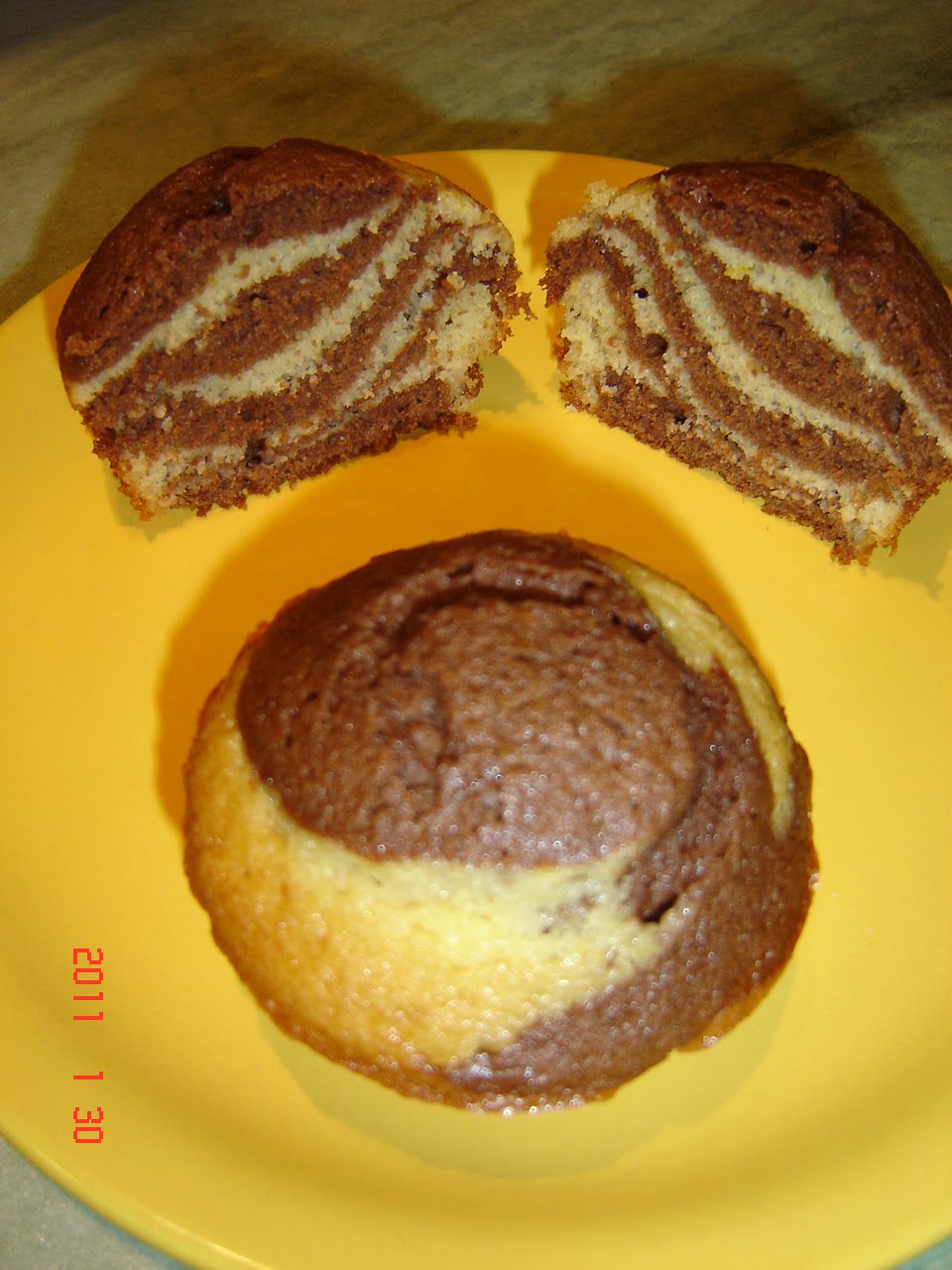 Főzés öröme: Farsangi főpróba - Zebra muffin