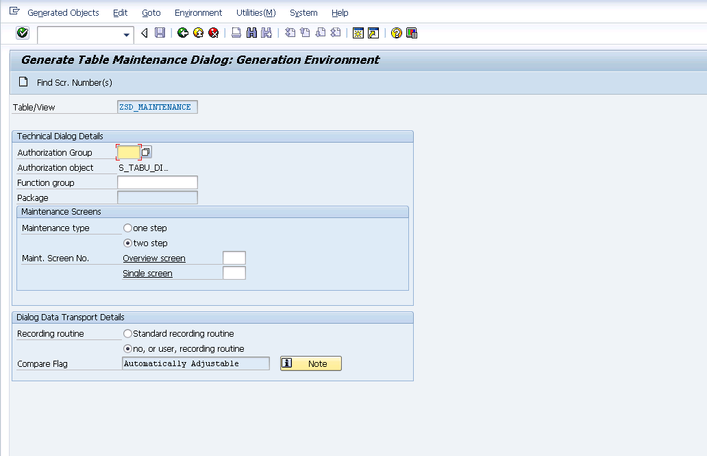 SAP TECH: Maintenance Views