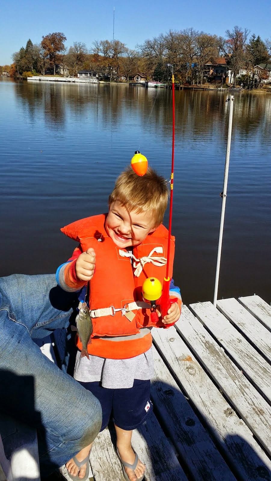 Zack Catches his Very 1st Fish!