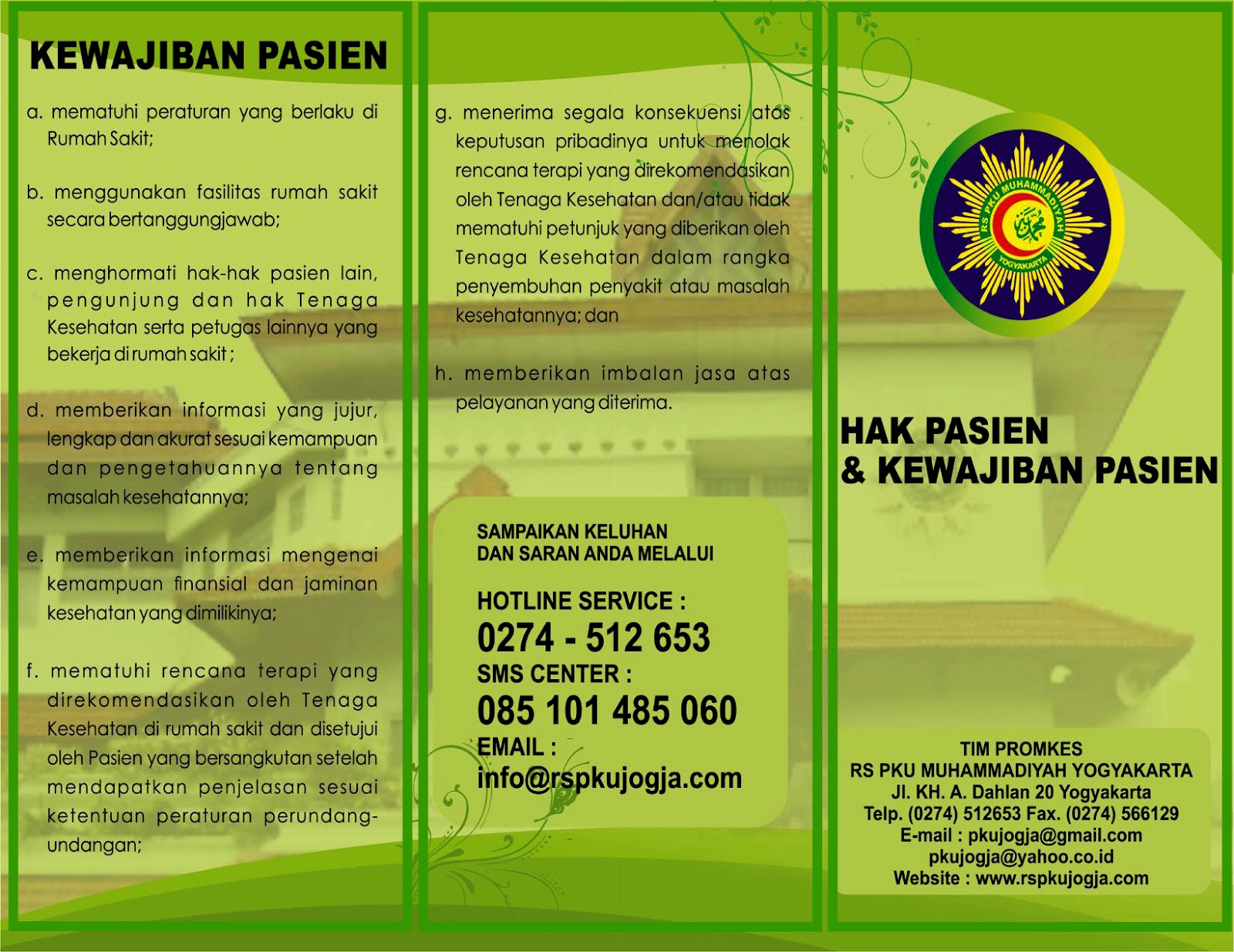 LEAFLET HAK & KEWAJIBAN PASIEN