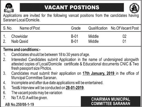 Govt of Balochistan Announced Latest jobs Jan 2019 Govt of Balochistan Announced Latest jobs Jan 2019