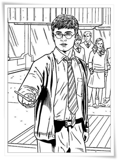 Ausmalbilder zum Ausdrucken: Ausmalbilder Harry Potter