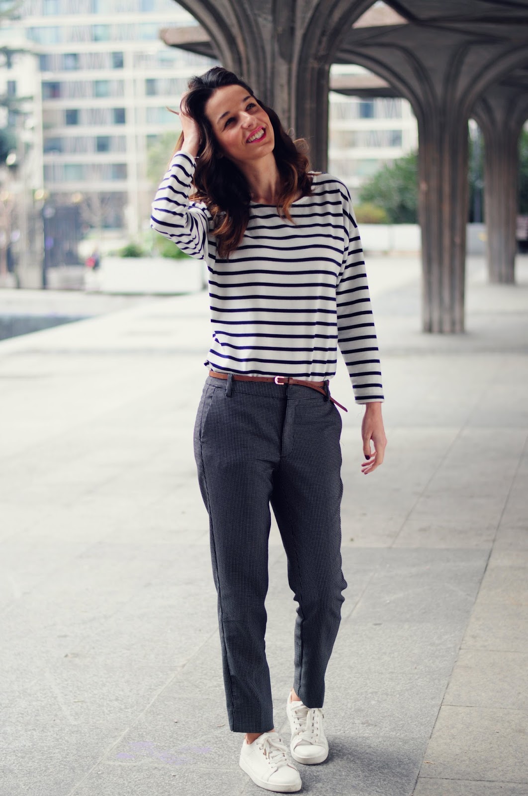 Camiseta rayas pantalones culottes