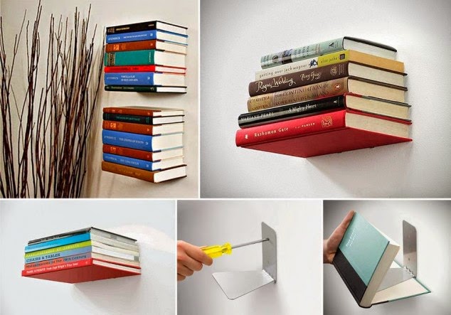 estantes invisibles para libros