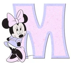 Abecedario de Minnie en Rosa y Lila. Lilac and Pink Minnie Alphabet.