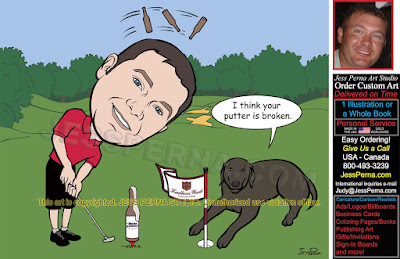 Golfer 40th Birthday Party Invitation Sign-In Boards