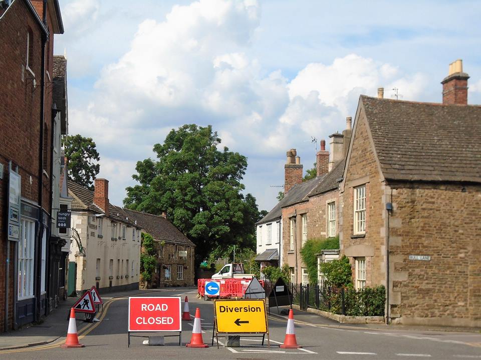 Martin Brookes Oakham Emergency Road Closure Burley Road, Oakham, Rutland