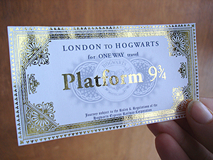 Hogwarts Harry Potter Ticket Invitation