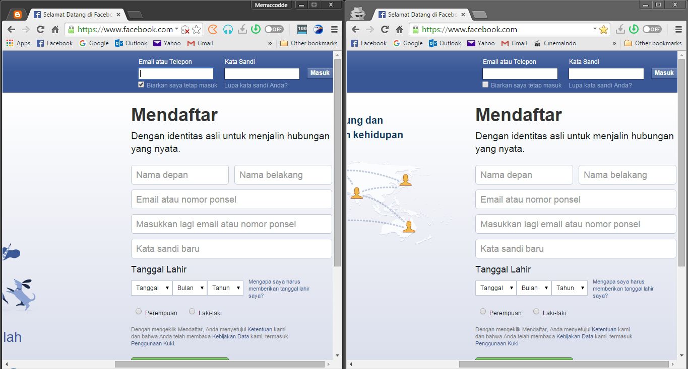 Cara Membuka 2 Akun Facebook di 1 Google Chrome AMP Kilo