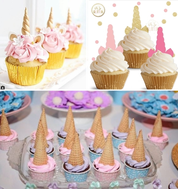 Imagem via: Pinterest Ideias para uma decoração de festa no tema unicórnio