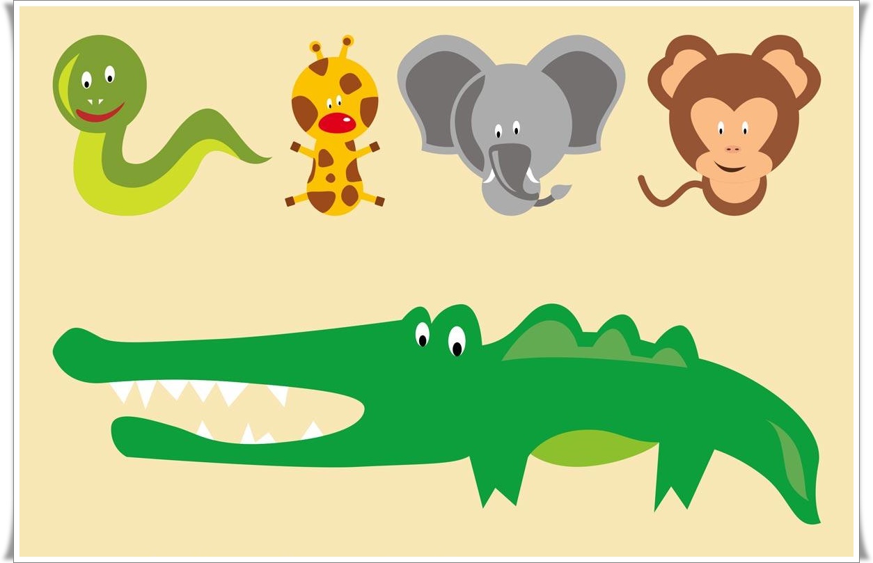 Крокодил Векторная Графика. Крокодил лого. Эмблема веселый остров. Giraffe elephant monkey