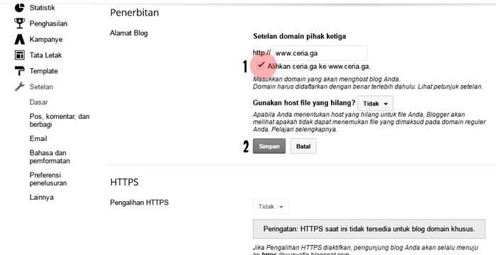 Cara mengatur domain tanpa www dan menggunakan www yang error