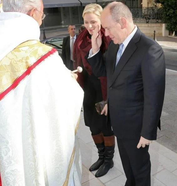 Prince Albert and Princess Charlene attended the centenary commemoration of the Saint Charles church's dedication