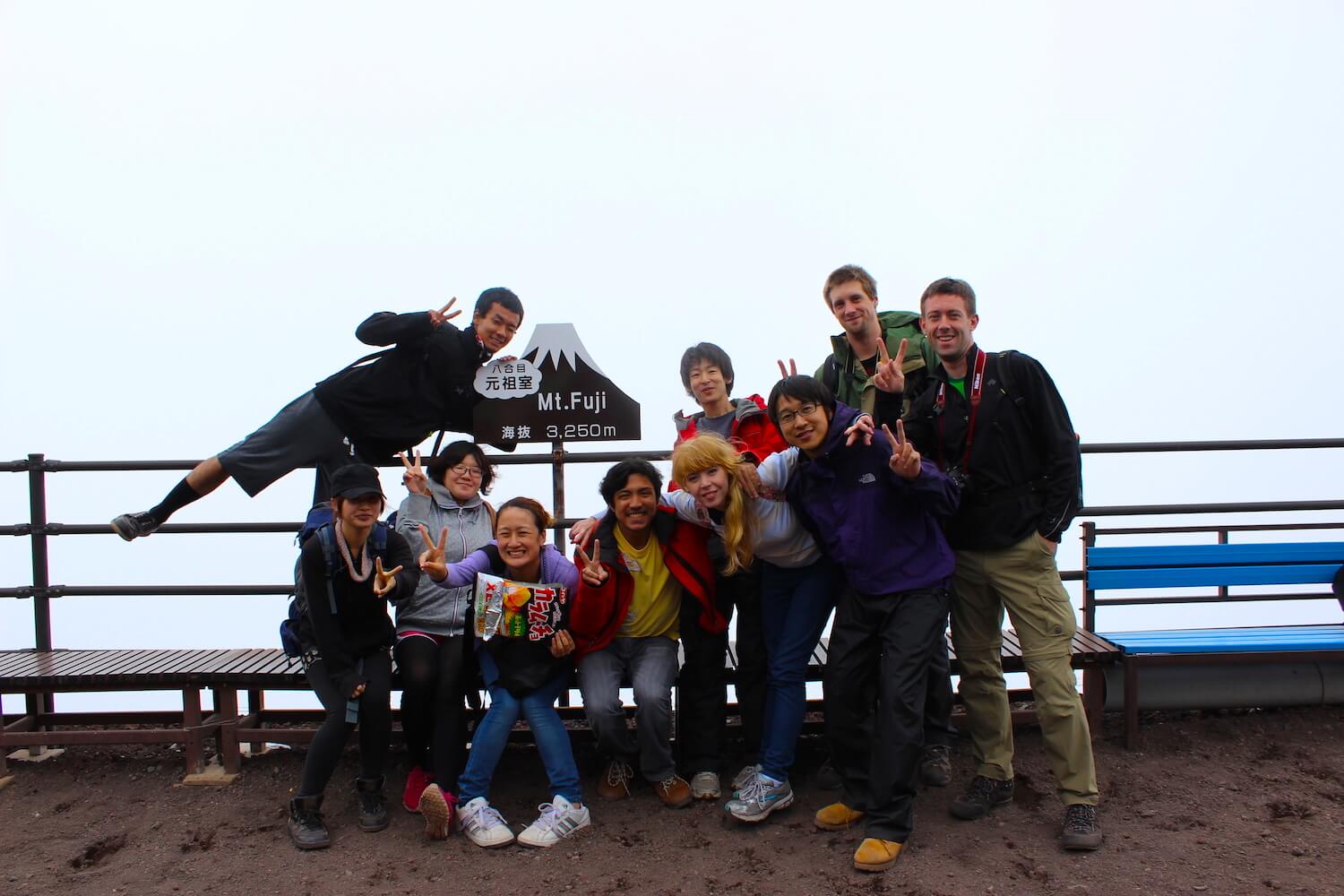 view from top of mount fuji