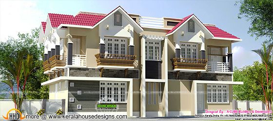 Duplex house in Kerala Duplex house in Kerala