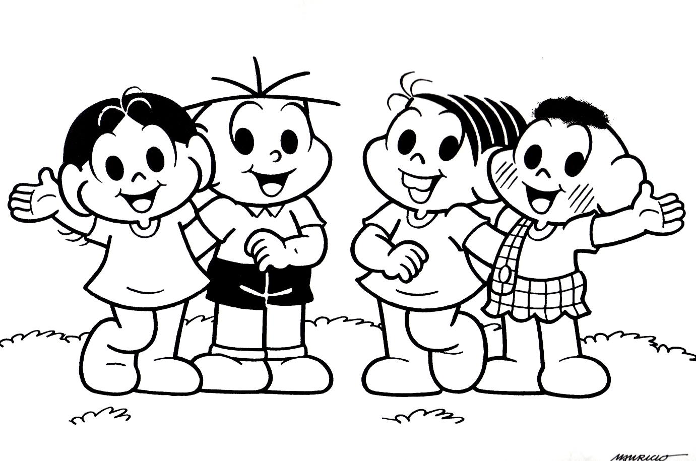 Vamos Colorir? Desenhos da Turma da Mônica para imprimir e pintar Seja Hoje Diferente