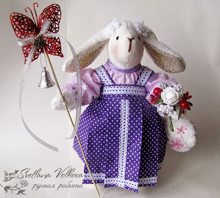 овечка из махровой ткани