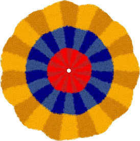 VENEZUELA ESCARAPELA DE SEDA O TELA 1810 nacional ceo dir 119 cucarda insignia