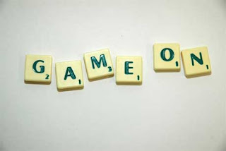 Game on in scrabble letters