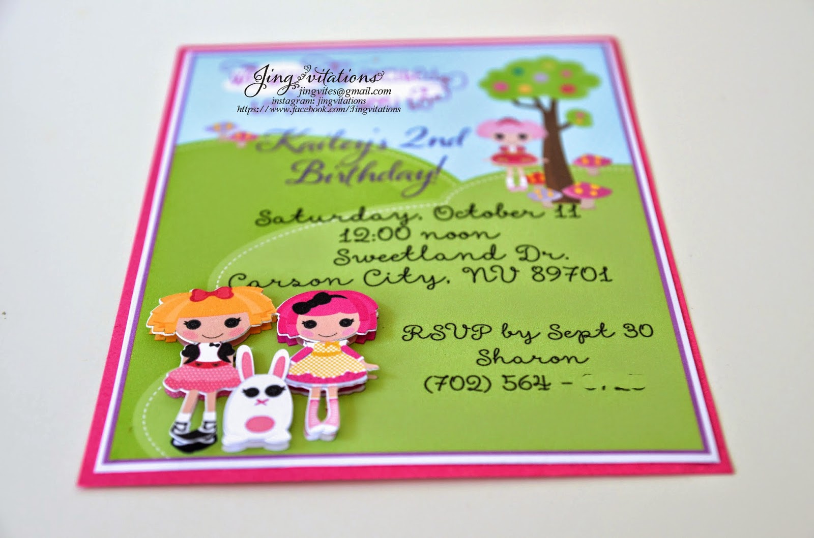 lalaloopsy invitations