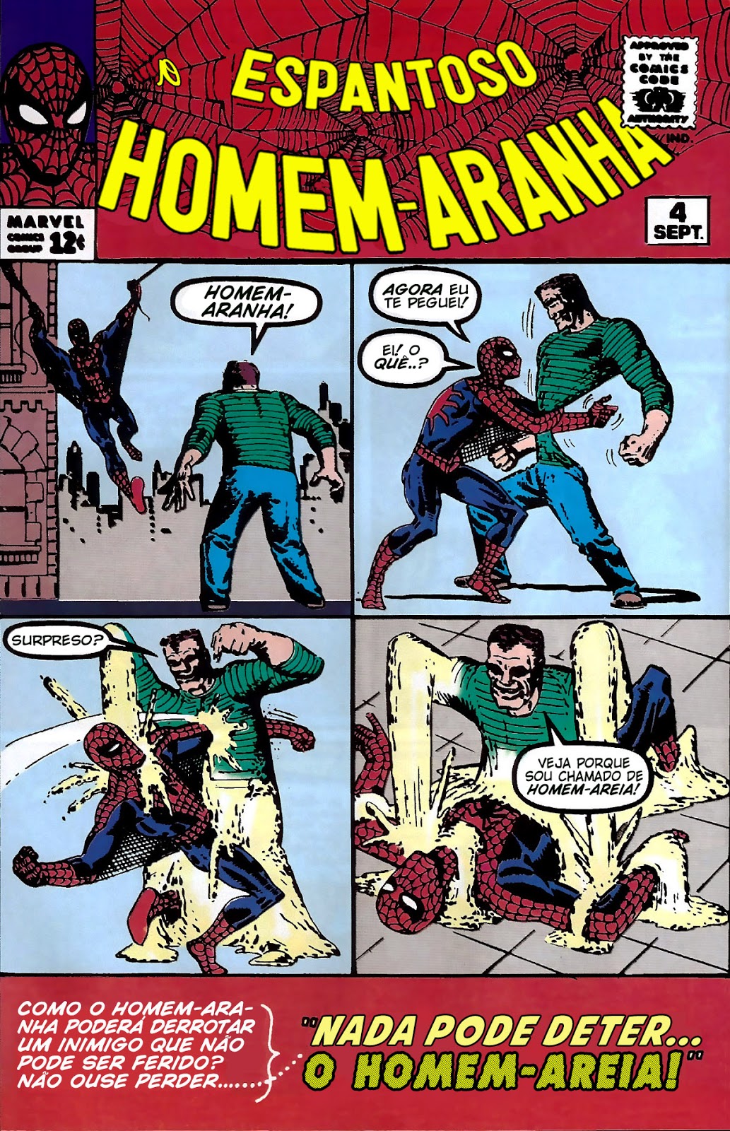 HQ Vintage HomemAranha v1 004 Primeira Aparição do HomemAreia versão REREMASTERIZADA HQ Vintage HomemAranha v1 004 Primeira Aparição do HomemAreia versão REREMASTERIZADA