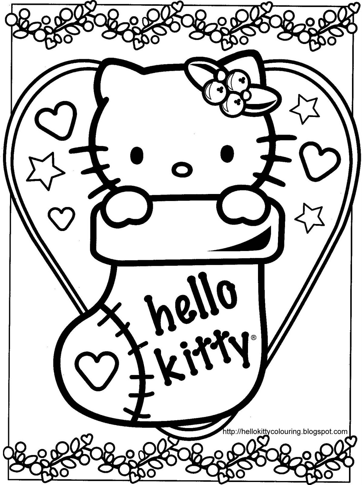 HELLO KITTY COLORING PAGES HELLO KITTY COLORING PAGES