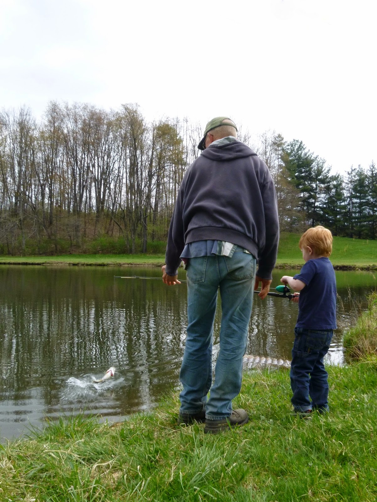 Porter Fishing with Grandpa