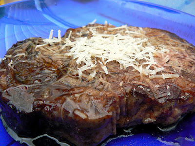 Prime steak with Parmesan and Cointreau