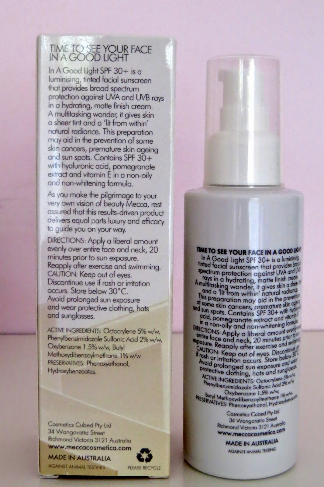 face sunscreen mecca