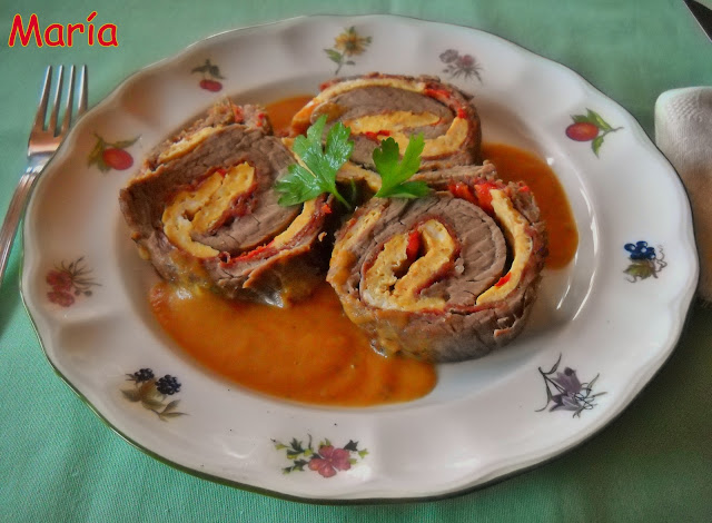 EN LA COCINA: VACÍO DE TERNERA RELLENO EN SALSA