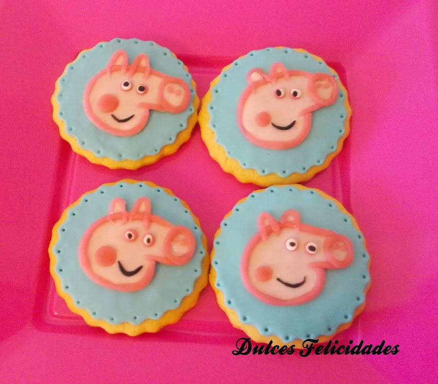 Galletas Peppa Pig fondant