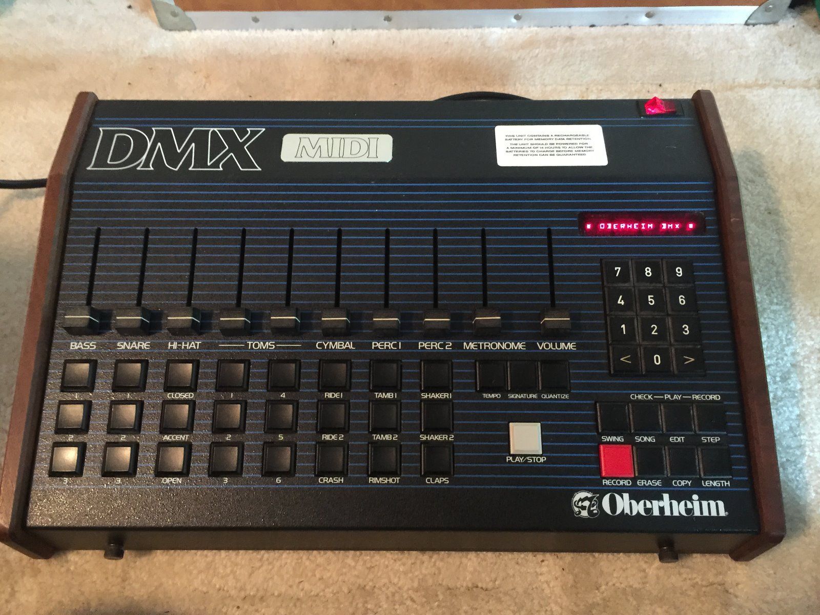 MATRIXSYNTH Oberheim DMX Drum Machine With 16 alternate ROMs and