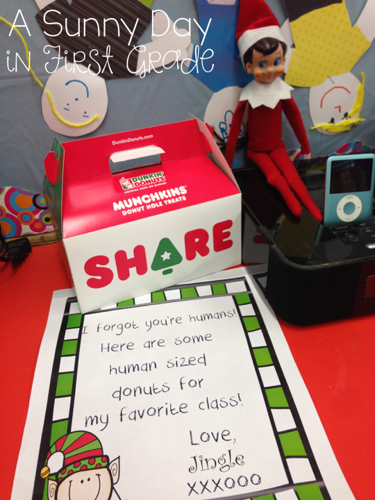 Elf on the Shelf Ideas for the Classroom! A Sunny Day in First Grade