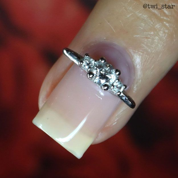 Rose water decals wedding nail art mani