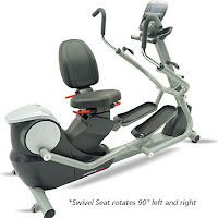 Cardio Strider 4's swivel seat for easy mounting/dismounting