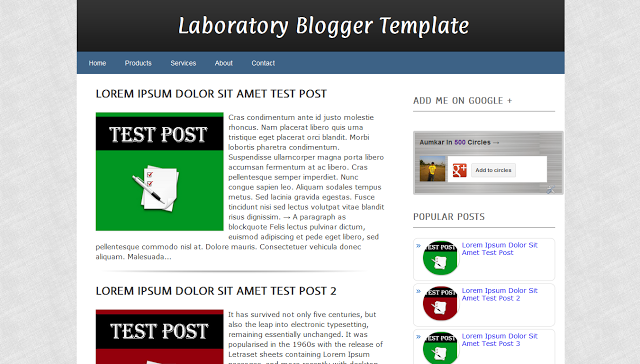 Laboratory Thesis SEO Blogger Template
