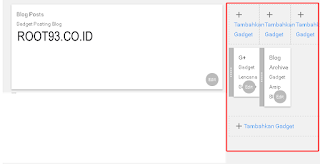 Sebelum widget dihilangkan
