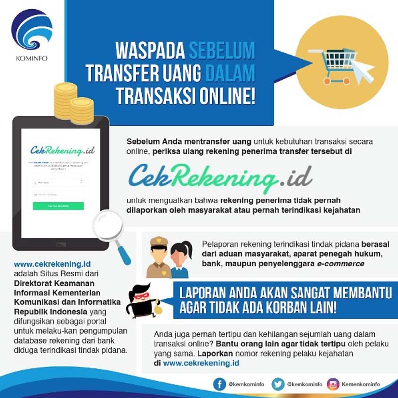 cek rekening palsu