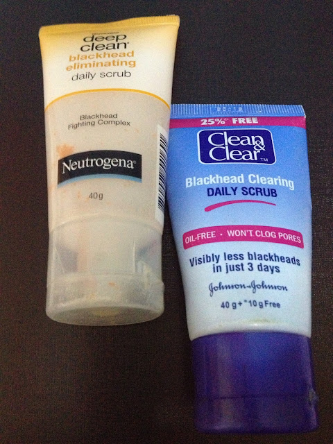 Clean and Clear Blackhead Clearing Scrub VS Neutrogena Deep Clean Blackhead Eliminating Scrub 